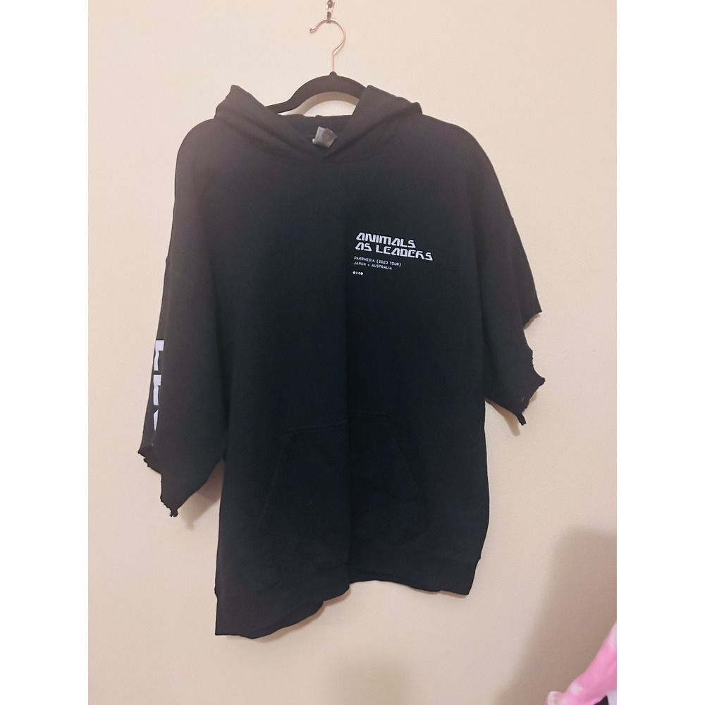 Animals As Leaders Hoodie Unisex XL Black Fair Custom Cut Tour Graphic